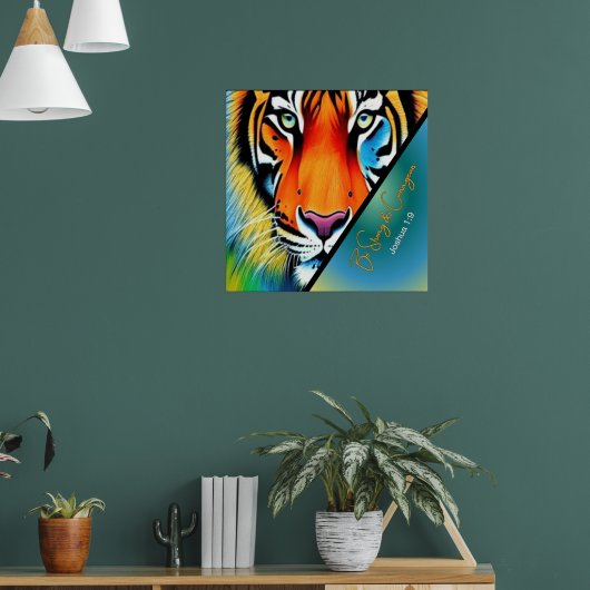 Sterke en moedige Christelijke trouw zijn Poster (Woonkamer 1)