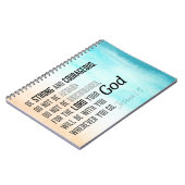 Sterke en moedige Joshua 1:9 Bijbelversie Notitieboek (Linkerzijde)