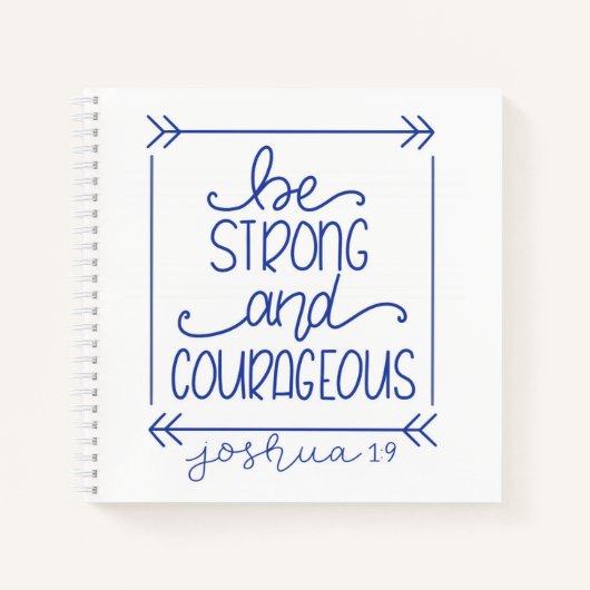Sterke en moedige Spiral Journal Notitieboek (Voorkant)