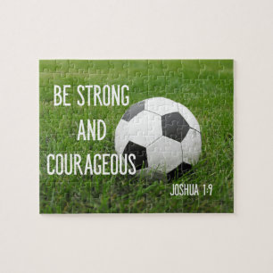Sterke en moedige Voetballen sport Legpuzzel