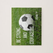 Sterke en moedige Voetballen sport Legpuzzel (Verticaal)