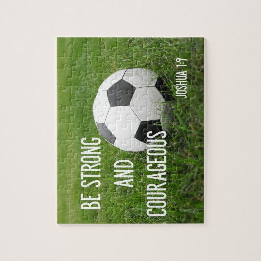 Sterke en moedige Voetballen sport Legpuzzel (Verticaal)