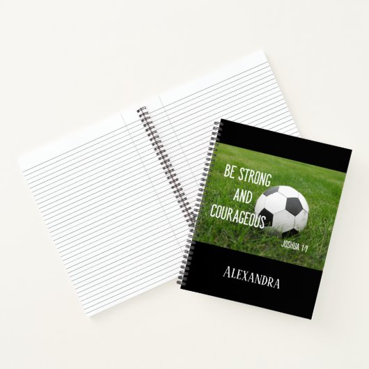 Sterke en moedige Voetballen sport Notitieboek (Binnen)