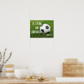 Sterke en moedige Voetballen sport Poster (Keuken)