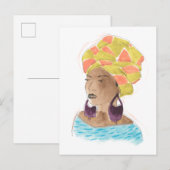 Sterke en mooie dame briefkaart (Voorkant / Achterkant)