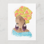 Sterke en mooie dame briefkaart (Voorkant)