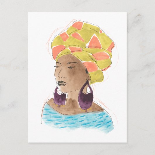 Sterke en mooie dame briefkaart (Voorkant)