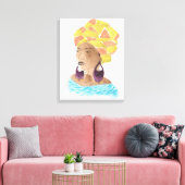 Sterke en mooie dame canvas afdruk (Insitu (Woonkamer))