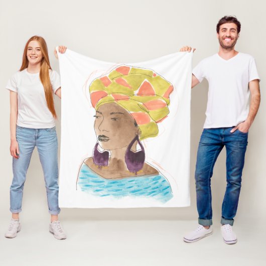 Sterke en mooie dame fleece deken (In situ)