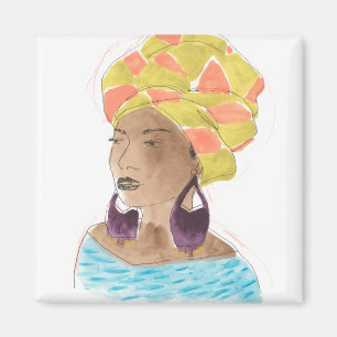 Sterke en mooie dame magneet