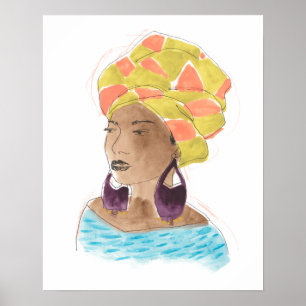 Sterke en mooie dame poster