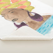 Sterke en mooie dame sherpa deken (3/4)