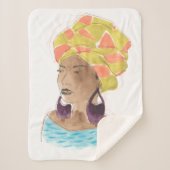 Sterke en mooie dame sherpa deken (Voorkant)