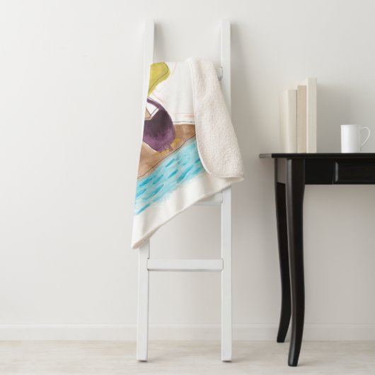 Sterke en mooie dame sherpa deken (In situ)