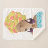 Sterke en mooie dame sherpa deken (Voorkant (horizontaal))