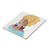 Sterke en mooie dame tegeltje (Zijkant)