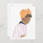 Sterke en mooie damesglimlach briefkaart (Voorkant / Achterkant)