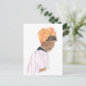 Sterke en mooie damesglimlach briefkaart (Staand voorkant)