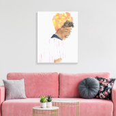 Sterke en mooie damesglimlach canvas afdruk (Insitu (Woonkamer))