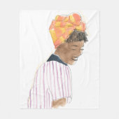 Sterke en mooie damesglimlach fleece deken (Voorkant)