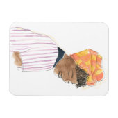 Sterke en mooie damesglimlach magneet (Horizontaal)