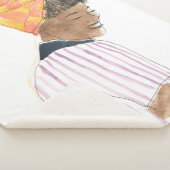 Sterke en mooie damesglimlach sherpa deken (3/4)