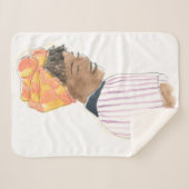 Sterke en mooie damesglimlach sherpa deken (Voorkant (horizontaal))