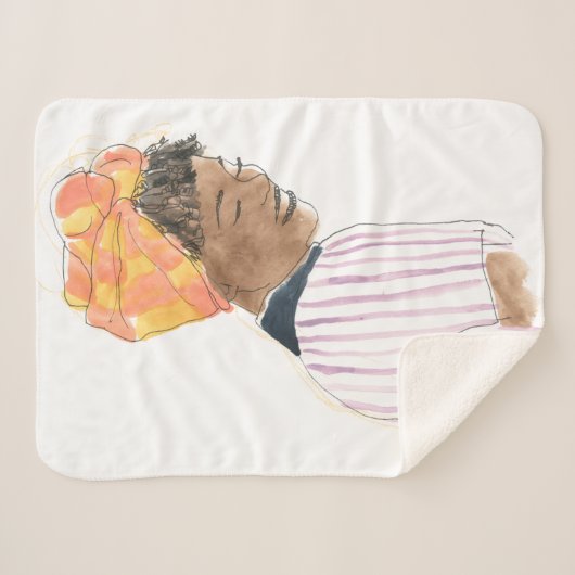 Sterke en mooie damesglimlach sherpa deken (Voorkant (horizontaal))