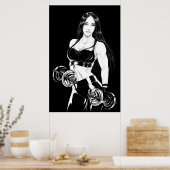 Sterke en mooie fitness Poster voor gym-workout (Keuken)
