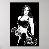 Sterke en mooie fitness Poster voor gym-workout (Voorkant)