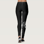 Sterke en mooie leggings - b&w (Achterkant)