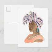 Sterke en mooie vrouw briefkaart (Voorkant / Achterkant)