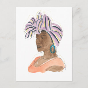 Sterke en mooie vrouw briefkaart