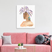 Sterke en mooie vrouw canvas afdruk (Insitu (Woonkamer))