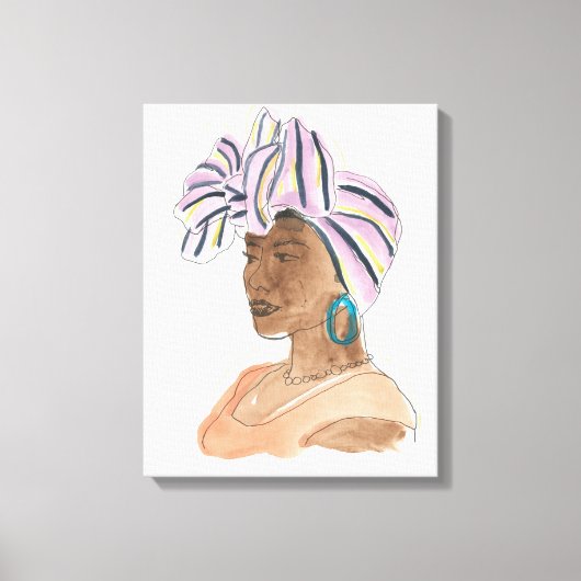 Sterke en mooie vrouw canvas afdruk (Voorkant)