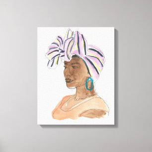 Sterke en mooie vrouw canvas afdruk