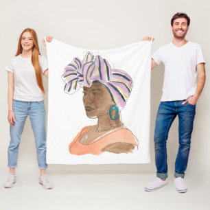 Sterke en mooie vrouw fleece deken