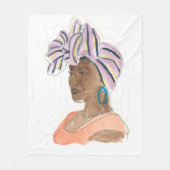 Sterke en mooie vrouw fleece deken (Voorkant)