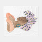 Sterke en mooie vrouw fleece deken (Voorkant (Horizontaal))