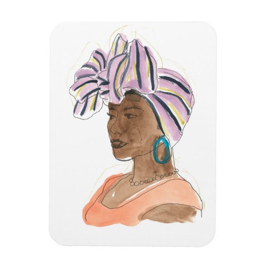 Sterke en mooie vrouw magneet (Verticaal)