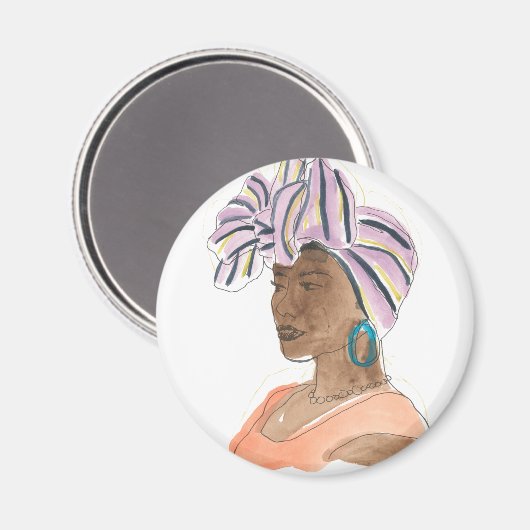 Sterke en mooie vrouw magneet (Voorkant / Achterkant)