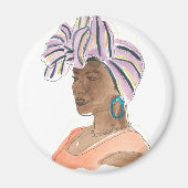 Sterke en mooie vrouw magneet (Voorkant)