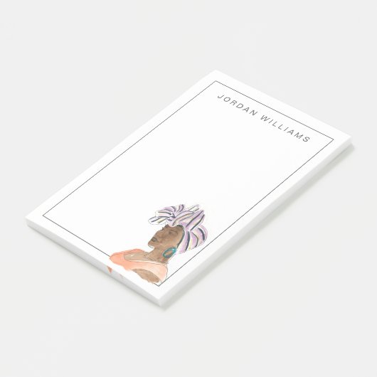 Sterke en mooie vrouw post-it® notes (Schuin)