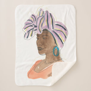 Sterke en mooie vrouw sherpa deken