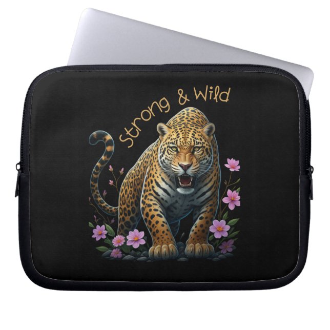 Sterke en wilde Jaguar Soul Laptop Sleeve (Voorkant)