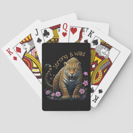 Sterke en wilde Jaguar Soul Pokerkaarten (Achterkant)
