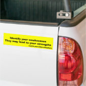 Sterke en zwakke punten bumpersticker (Op Truck)