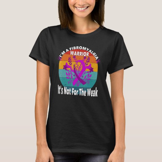 Sterke fibromyalgie Aankomst Quote Fibromyalgie Aw T-shirt (Voorkant)