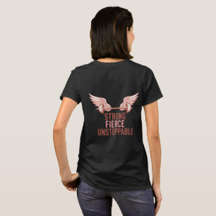 Sterke Fierce Ongehinderde Blush Roze Gym Quote T-shirt