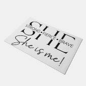 Sterke Fiere Dappere Inspirerende Citaat Typografi Deurmat (Schuin)